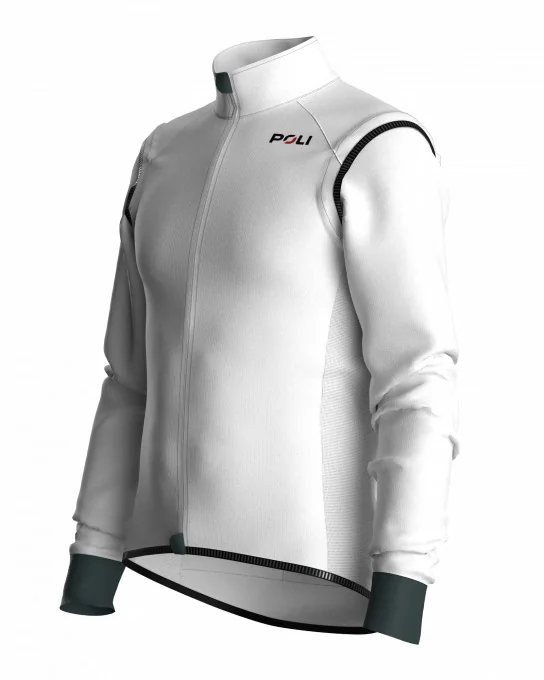 Unisex winter jacket with removable sleeves PAUL