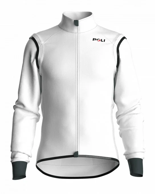 Unisex winter jacket with removable sleeves PAUL