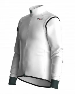Unisex mid-season jacket with removable sleeves PAUL
