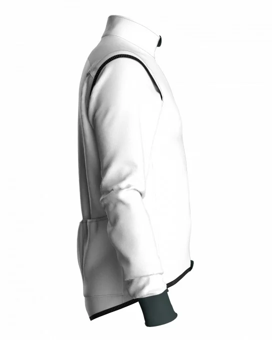 Unisex mid-season jacket with removable sleeves PAUL