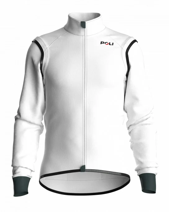 Unisex mid-season jacket with removable sleeves PAUL