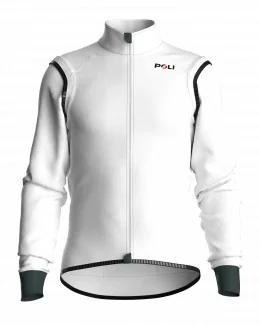 Unisex mid-season jacket with removable sleeves PAUL