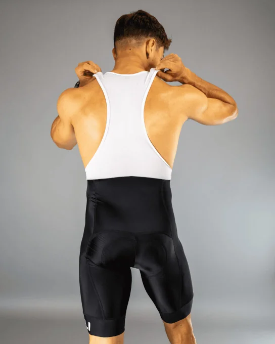 Herenfietsbroek met bretels - KLEUR