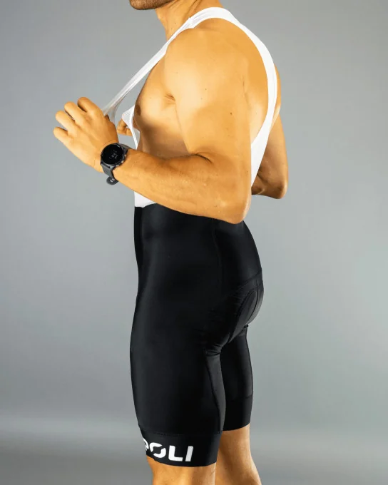 Herenfietsbroek met bretels - KLEUR