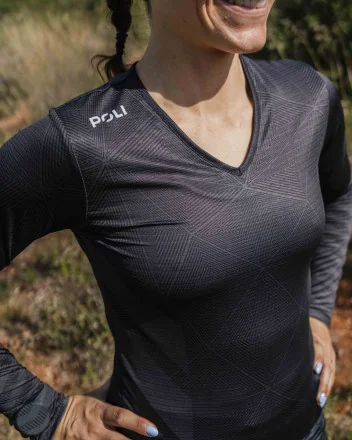 Women's fitted running T-shirt FRACTAL