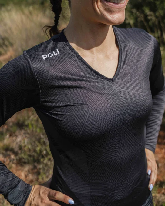 Women's fitted running T-shirt FRACTAL