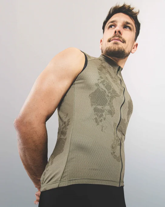 Maillot cyclisme sans manches unisexe - CARRARE