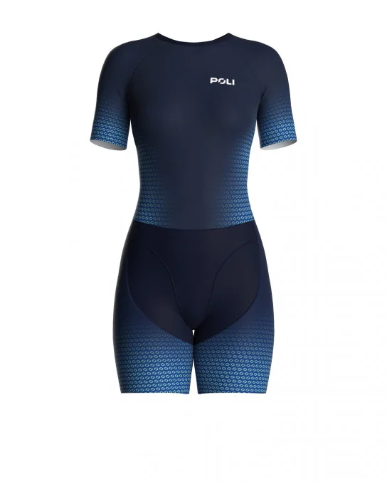 Dames premium korte mouwen trisuit - DEEPRA