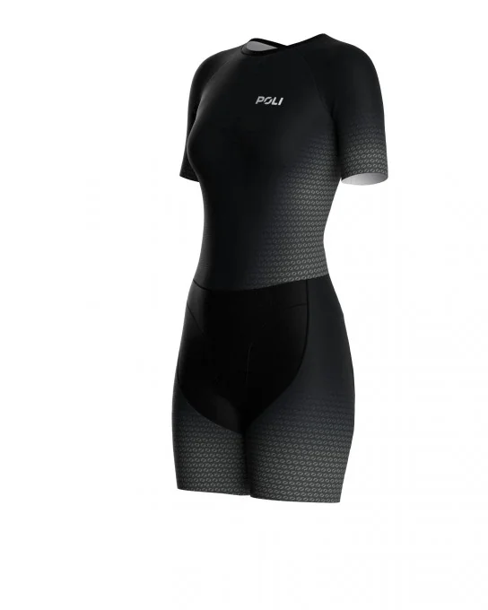 Dames premium korte mouwen trisuit - DEEPRA