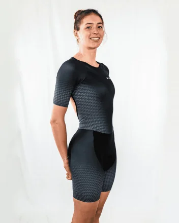 Dames premium korte mouwen trisuit - DEEPRA