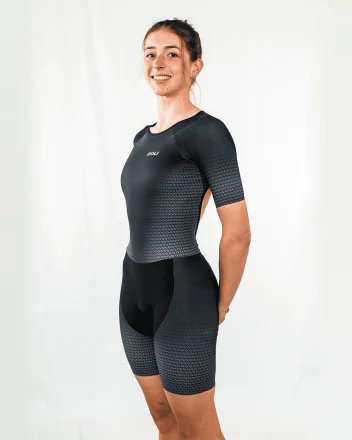 Dames premium korte mouwen trisuit - DEEPRA