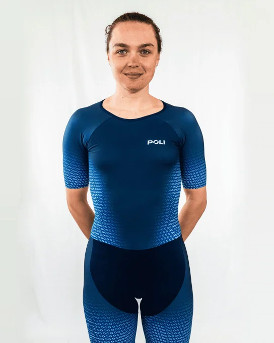 Dames premium korte mouwen trisuit - DEEPRA