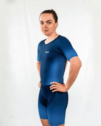 Dames premium korte mouwen trisuit - DEEPRA