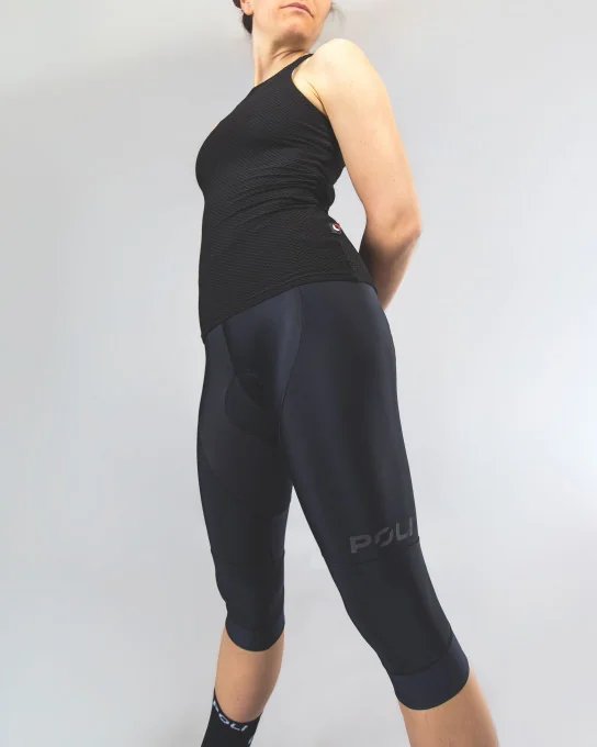 Women’s ¾ Cycling Tights Without Bib – CLAUDE BLACK EDITION