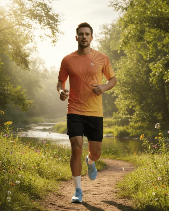 Heren hardloop T-shirt met korte mouwen - RADIANCE