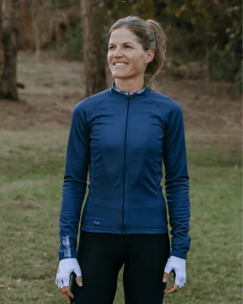 Damesfietsshirt met lange mouwen – EMILIA VICHY