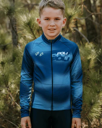 Long-Sleeve Boys’ Kids Cycling Jersey – MILIO RACING