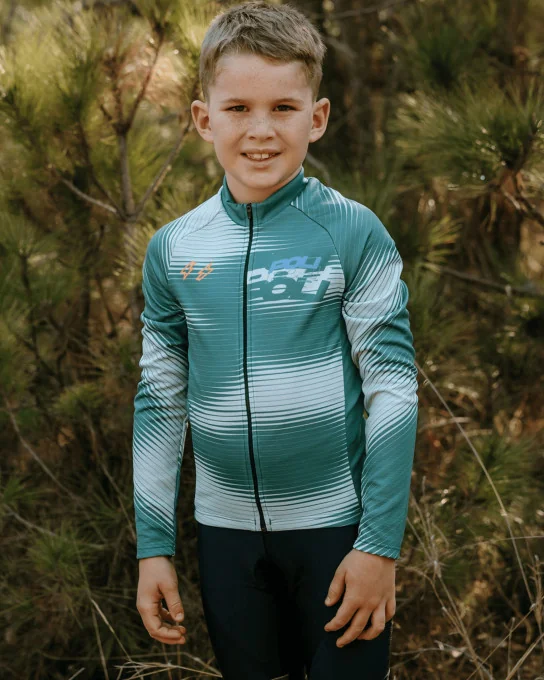 Long-Sleeve Boys’ Kids Cycling Jersey – MILIO RACING